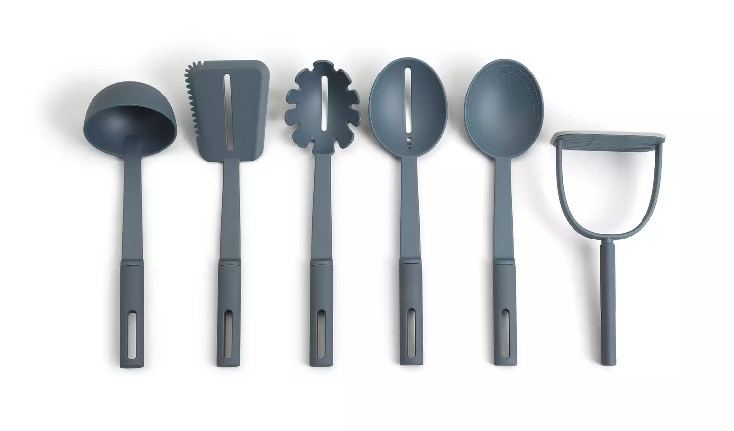 Habitat 6 Piece Utensil Set with Holder - Blue