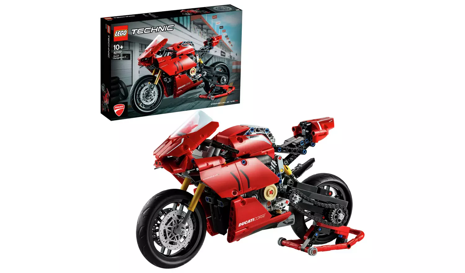 LEGO Technic Ducati Panigale V4 R Motorbike Model Set 42107