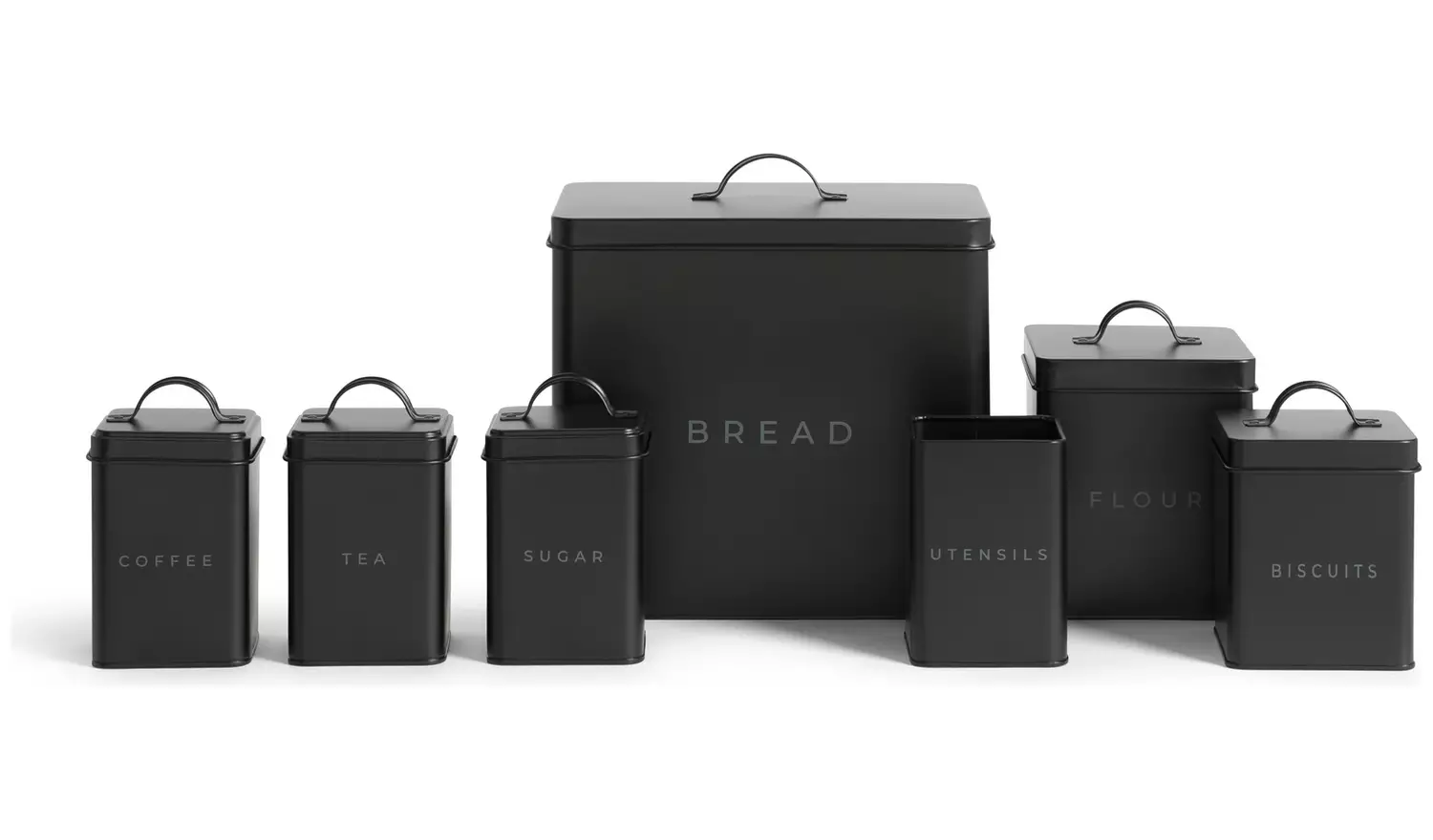 Habitat 7 Piece Carbon Steel Storage Set - Black