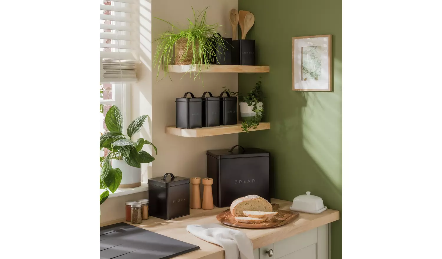 Habitat 7 Piece Carbon Steel Storage Set - Black