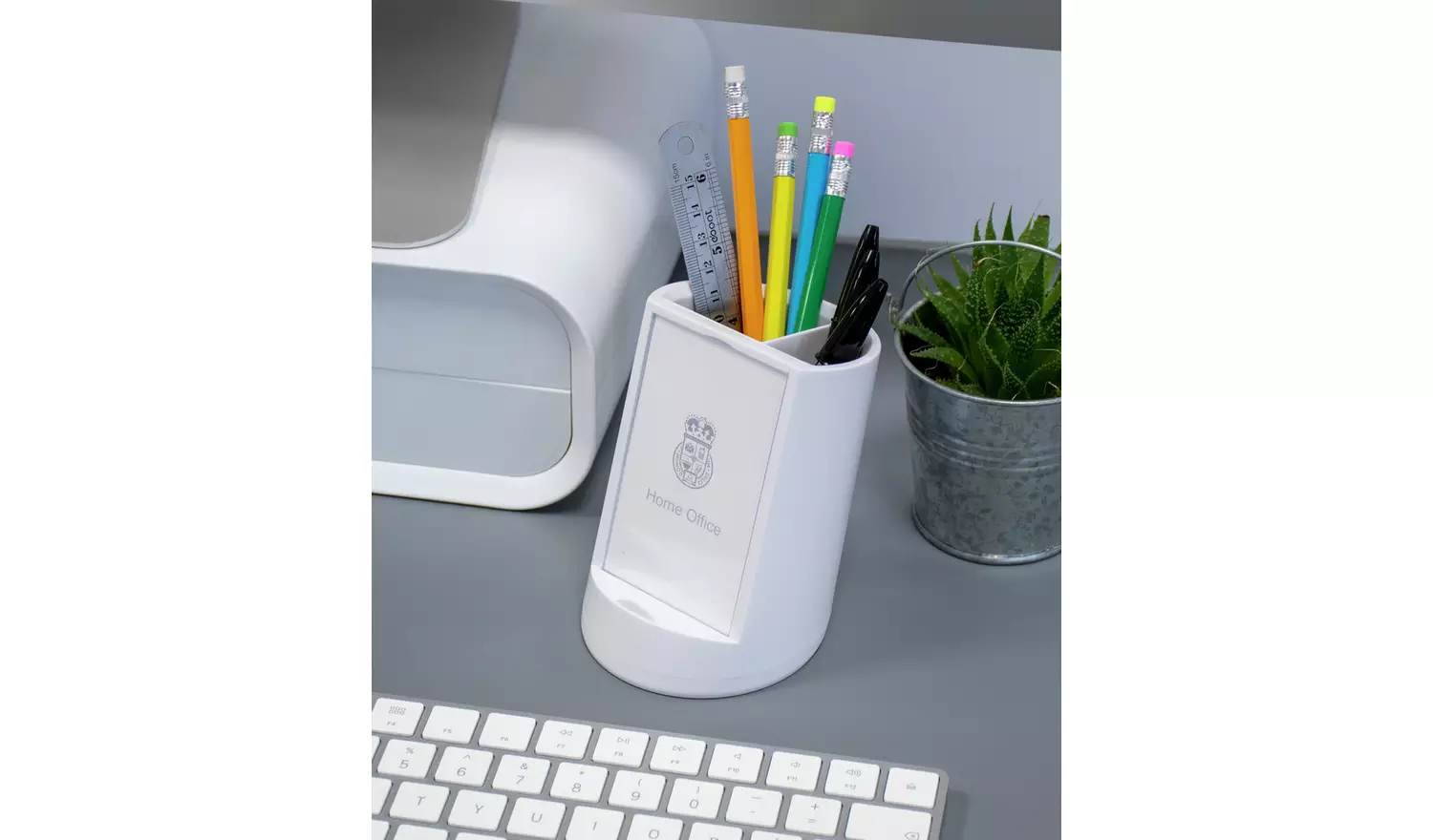 Home Office Storage Phone Holder Pen Pot Desk Tidy