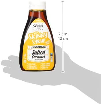 The Skinny Food Co Salted Caramel - Zero Calorie - Sugar Free - 0 Fat | for Deserts, Cake, Smoothie, Porridge, Pancake, Waffle | for Gym-Fitness Fans, Weight Loss Diet and Low Carb Diet | 425ml