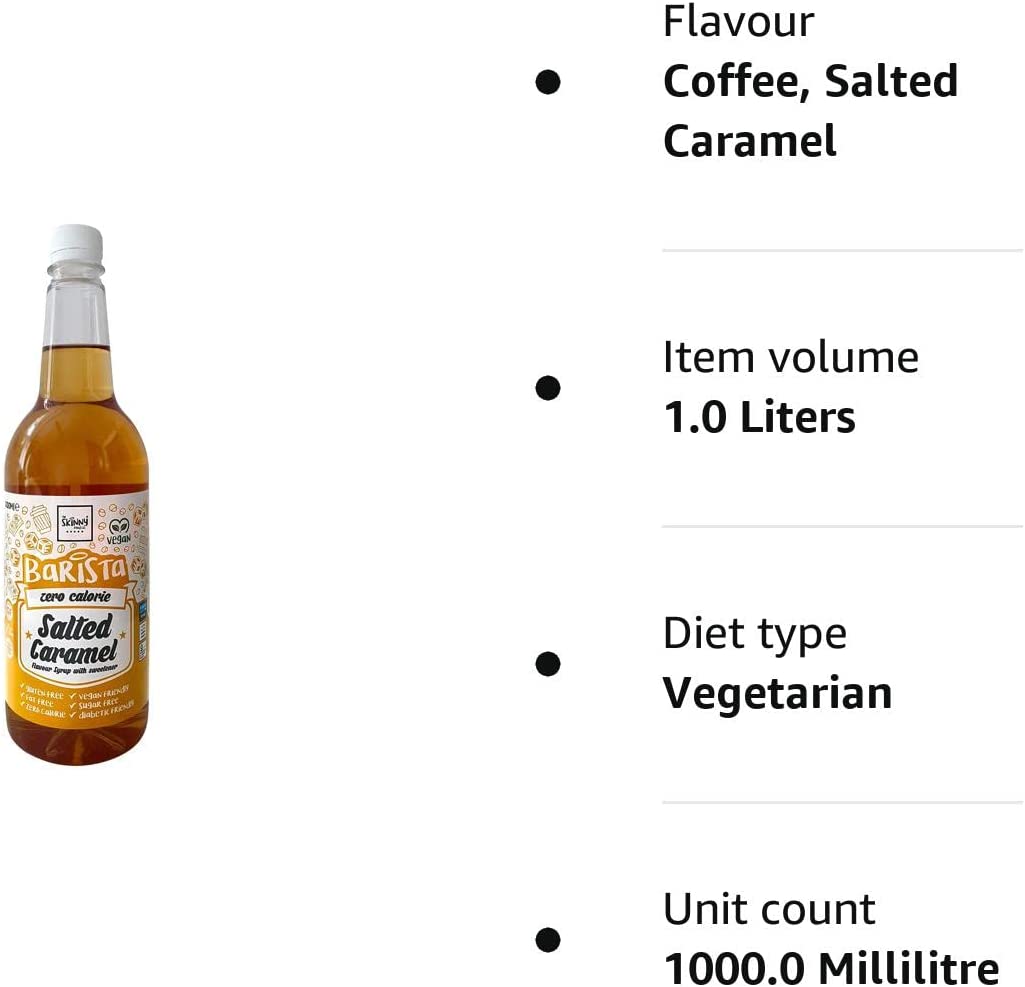 The Skinny Food Co. Barista Zero Calorie Syrup - Salted Caramel