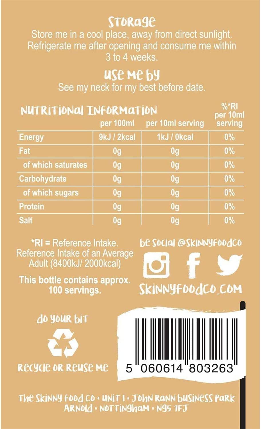Skinny Food Co French Vanilla Sugar Free Syrup 1L - Zero Calorie Coffee Syrup for Coffee, Tea, Hot Chocolate, Fruit, Protein Drinks - Vegan-Friendly, Gluten-Free & Fat-Free - Sugar Free Coffee Syrups